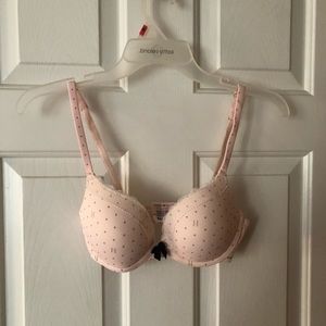 Tommy Hilfiger Pink Polkadot Push Up Bra 34B